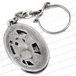 キーホルダー・車輪シルバー銀色