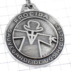 キーホルダー・収穫カカシ案山子シルバー銀色 PROCIDA EPOUVANTAIL FRANCE