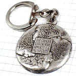 キーホルダー・四季キャトルセゾン女の子の横顔シルバー銀色 FOUR-SEASONS  CHAQUE-SAISON-PROSPERITE PICHARD FRANCE