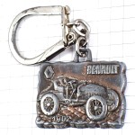 キーホルダー・ルノー車ロゴ1902年アンティークカーシルバー銀色エンブレム
