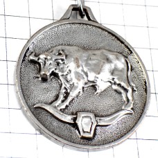 キーホルダー・牛ウシ銀色シルバー