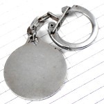 キーホルダー・牛ウシ銀色シルバー