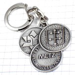 キーホルダー・ロレーヌ十字３つのメダル