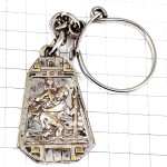 キーホルダー・エッフェル塔パリ聖クリストフォロス銀色シルバー EIFFEL SAINT-CHRISTOPHE LUCKY-CHARM FORTUNE FRANCE