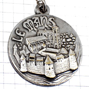 キーホルダー・ルマン旧市街と新市街シルバー銀色