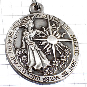 キーホルダー・太陽と女神シルバー銀色