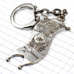 キーホルダー・プランタン春の花100周年シルバー銀色