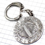 キーホルダー・シャンパーニュ酒シャルルエドシック紋章シャンパン銀色シルバー CHAMPAGNE CHARLES-HEIDSIECK HEIDSIEK FRANCE