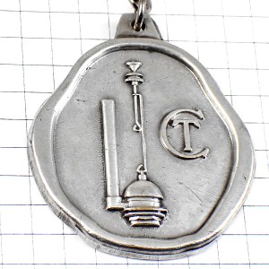 キーホルダー・アルファベットＣＴ器具シルバー銀色