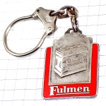 キーホルダー・バッテリー車シルバー銀色 FULMEN BATTERY FRANCE
