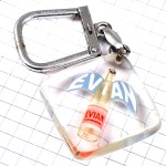 キーホルダー・エヴィアン水エビアン瓶ミネラルウォーター EVIAN BOURBON FRANCE