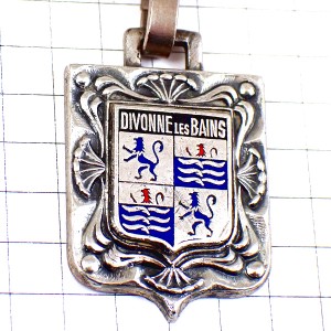 キーホルダー・ ディボンヌレバン黒と赤の紋章シルバー銀色