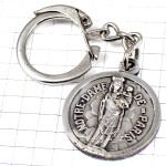 キーホルダー・パリのノートルダム寺院シルバー銀色  NOTRE-DAME MARIA JESUS PARIS FRANCE