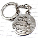 キーホルダー・パリのノートルダム寺院シルバー銀色  NOTRE-DAME MARIA JESUS PARIS FRANCE