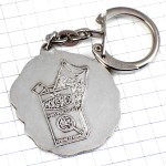 キーホルダー・コーヒー豆の箱クリストフォロス聖人シルバー銀色 CAFES-MOKAREX ST-CHRISTOPHE FRANCE