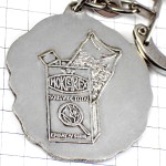 キーホルダー・コーヒー豆の箱クリストフォロス聖人シルバー銀色 CAFES-MOKAREX ST-CHRISTOPHE FRANCE