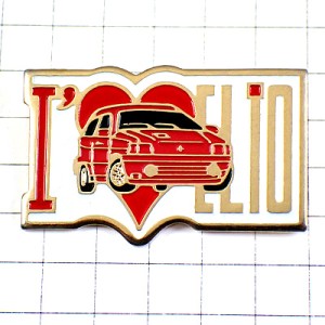 ピンバッジ・アイラブ大好きルノークリオ赤い車 RENAULT FRANCE ピンバッジ・アイラブ大好きルノークリオ赤い車 RENAULT FRANCE