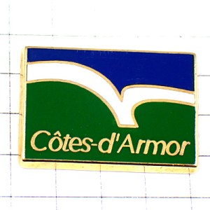 ピンバッジ・白い鳥の旗フランスのコート＝ダルモール県 COTE-D-ARMOR FLAG DEPARTEMENT FRANCE