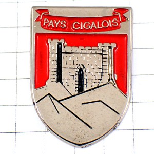 ピンバッジ・お城の赤い紋章