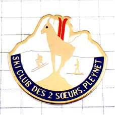 ピンバッジ・スキー鹿アルプスの雪山 ピンバッジ・スキー鹿アルプスの雪山