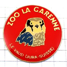 ピンバッジ・フクロウ鳥ミミズク動物園の茶色い梟 HIBOU ZOO-LA-GARENNE SWISS