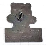 ピンバッジ・ハート印オーバーオールのクマ熊のぬいぐるみ