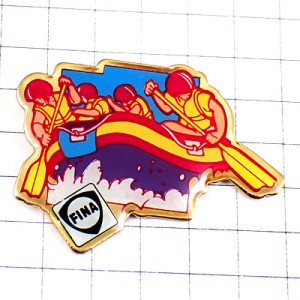 ピンバッジ・ゴムボートレース船フィナ