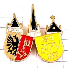 ピンバッジ・スイスのジュネーブ紋章イーグル鷲と鍵カギ黄色い紋章 GENEVE KEYS SWISS ZPV ピンバッジ・スイスのジュネーブ紋章イーグル鷲と鍵カギ黄色い紋章 GENEVE KEYS SWISS ZPV