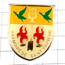 ピンバッジ・鳥や竪琴の紋章ハーモニー音楽 LYRE HARMONIE SAINT-SAUVEUR FRANCE ピンバッジ・鳥や竪琴の紋章ハーモニー音楽 LYRE HARMONIE SAINT-SAUVEUR FRANCE