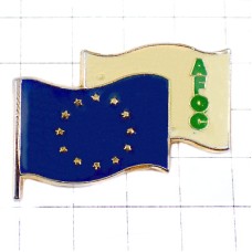ピンバッジ・EU欧州連合ヨーロッパ欧州旗スター星と白い旗 EUROPE FLAG AFOC ピンバッジ・EU欧州連合ヨーロッパ欧州旗スター星と白い旗 EUROPE FLAG AFOC