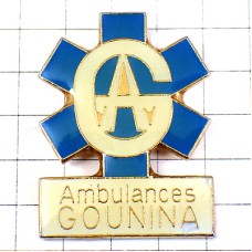 ピンバッジ・ブルー水色のマーク救急アルファベットＡ