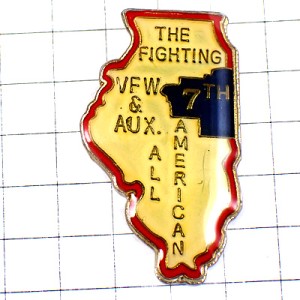 ピンバッジ・退役軍人の組織アメリカ地図型