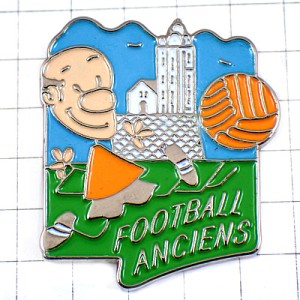 ピンバッジ・サッカー虫バレーボールおじさん白い塔