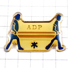 ピンバッジ・担架を運ぶ救急隊員ブルー救急医療のマーク ADP BRANCARDIER RECUS FRANCE ピンバッジ・担架を運ぶ救急隊員ブルー救急医療のマーク ADP BRANCARDIER RECUS FRANCE