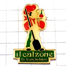 ピンバッジ・ピザ屋さんイタリア国旗色 IL-CALZONE PIZZA ITALIA ITALY ピンバッジ・ピザ屋さんイタリア国旗色 IL-CALZONE PIZZA ITALIA ITALY