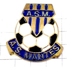 ピンバッジ・サッカーボール球チーム紋章 MANTES SOCCER FRANCE