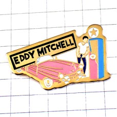 ピンバッジ・エディミッチェル俳優ピンク色のキャディラック車オープンカー給油機