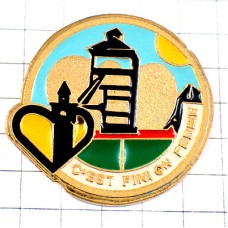 ピンバッジ・ノール県ハートと塔 BEFFROI MINE NORD FRANCE