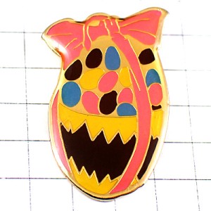ピンバッジ・イースター復活祭タマゴ卵型のチョコレート玉子 CHOCOLATE EASTER EGG FRANCE