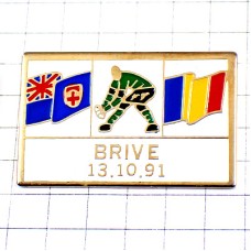 ピンバッジ・ラグビーワールドカップ大会1991年ルーマニアとフィジー国旗 WORLD-CUP-1991 FRANCE BRIVE ROMANIA FIJI FLAG RWC