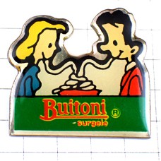 ピンバッジ・ブイトーニ二人で一皿のスパゲティ BUITONI HUMOUR SPAGUETTI