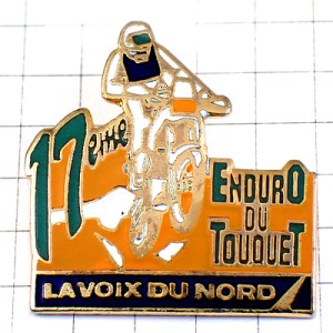 ピンバッジ・モトクロスバイク二輪レース大会オートバイ ENDURO-DU-TOUQUET LE-TOUQUET FRANCE