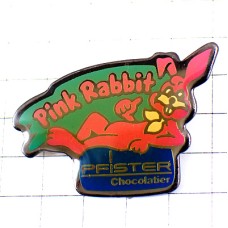 ピンバッジ・ピンク色のウサギ兎チョコレート店 PINK-RABBIT PFISTER EASTER SWISS ピンバッジ・ピンク色のウサギ兎チョコレート店 PINK-RABBIT PFISTER EASTER SWISS