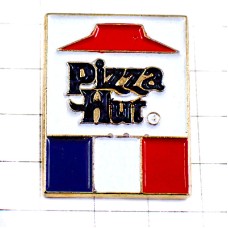ピンバッジ・ピザハット国旗トリコロール青白赤ピザ屋さん PIZZA-HUT ピンバッジ・ピザハット国旗トリコロール青白赤ピザ屋さん PIZZA-HUT