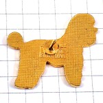 ピンバッジ・白いプードル犬イヌ CANICHE