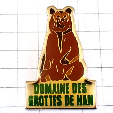 ピンバッジ・ベルギーの茶色いクマ熊 GROTTES-DE-HAN BELGIUM ピンバッジ・ベルギーの茶色いクマ熊 GROTTES-DE-HAN BELGIUM