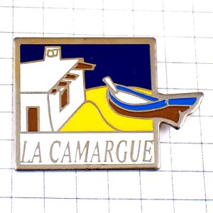 ピンバッジ・カマルグ小舟プロヴァンス南仏の海岸