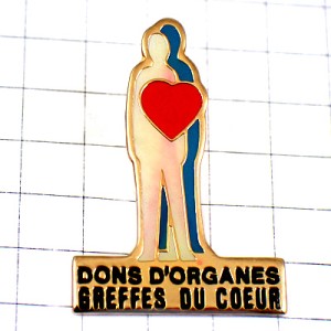 ピンバッジ・赤いハート臓器移植お医者さん医療 HEART DONS ORGANES GREFFES FRANCE ピンバッジ・赤いハート臓器移植お医者さん医療 HEART DONS ORGANES GREFFES FRANCE
