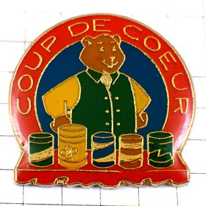 ピンバッジ・クマ熊のハチミツ屋さん