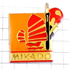ピンバッジ・ミカドお菓子ポッキー帆船ボート
